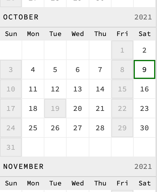 Chronos Boat Calendar Holiday