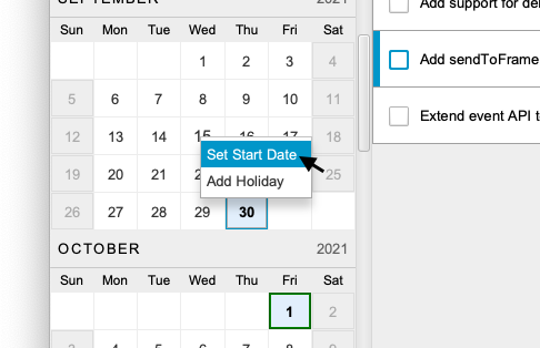 Chronos Calendar Add Start Date